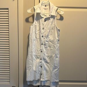 Stylish White jeans Collared Shirt by For All Mankind